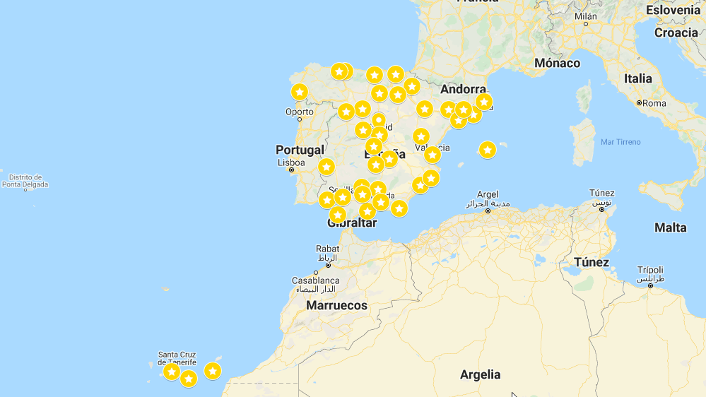 Mapa grupos de apoyo al duelo gestacional y neonatal españa
